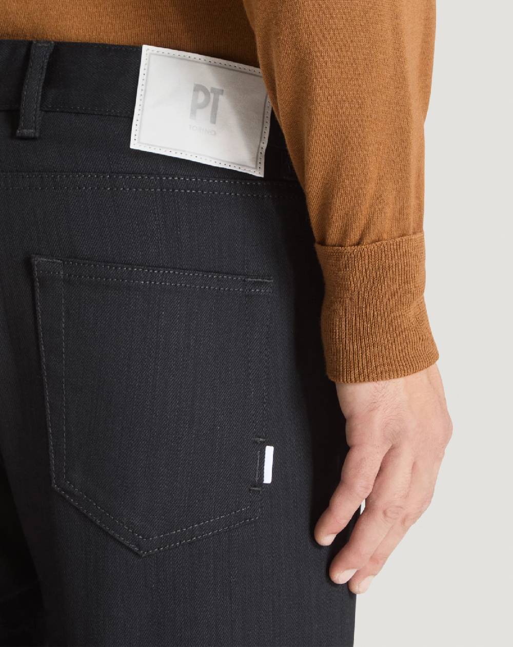 Pt Torino Jeans Rock in denim super black Offerta migliore