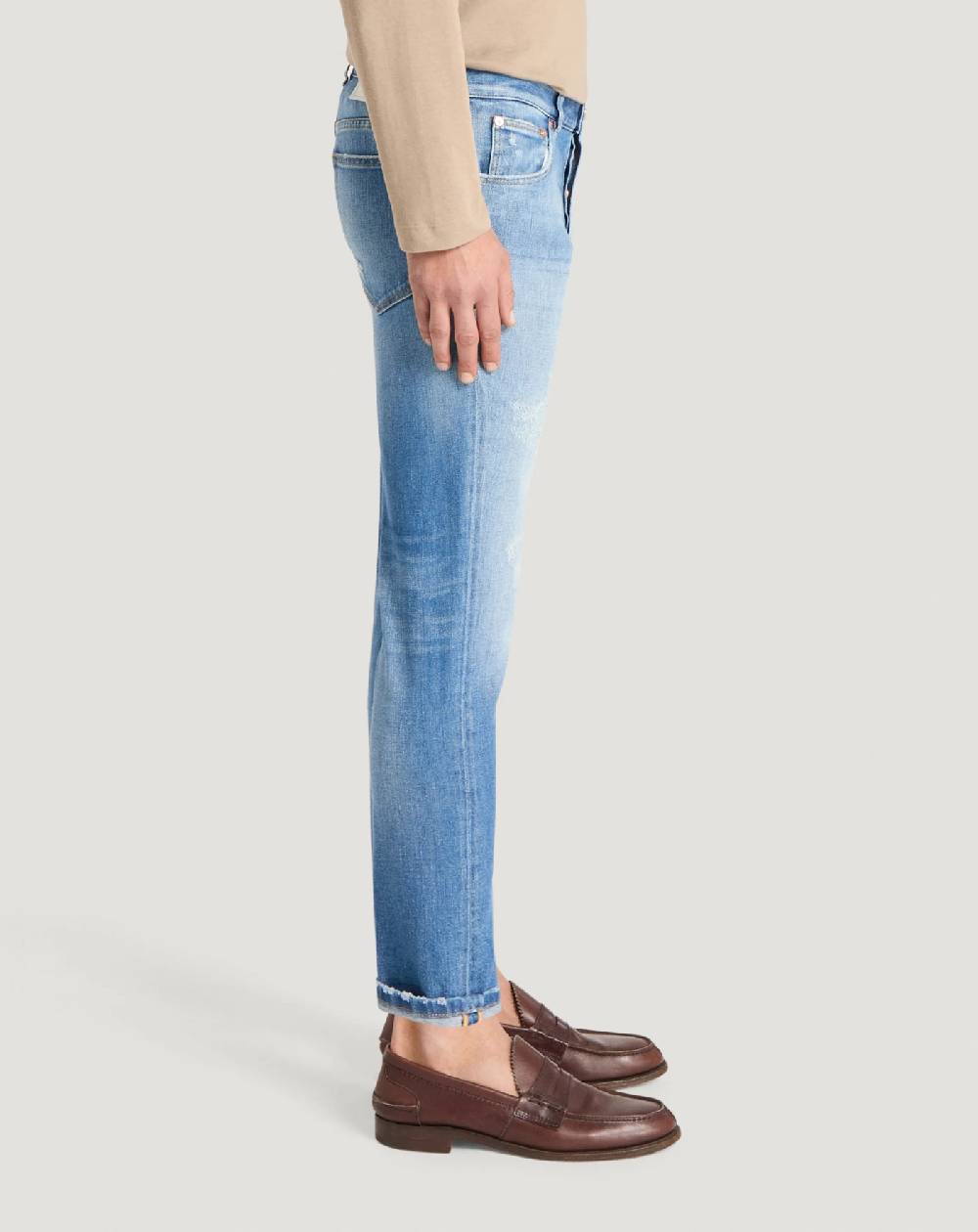 Pt Torino Jeans Reggae in denim stretch indigo Offerte giornaliere