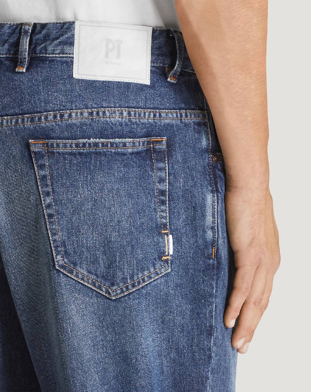 Pt Torino Jeans Rebel in denim vintage Ritorno libero