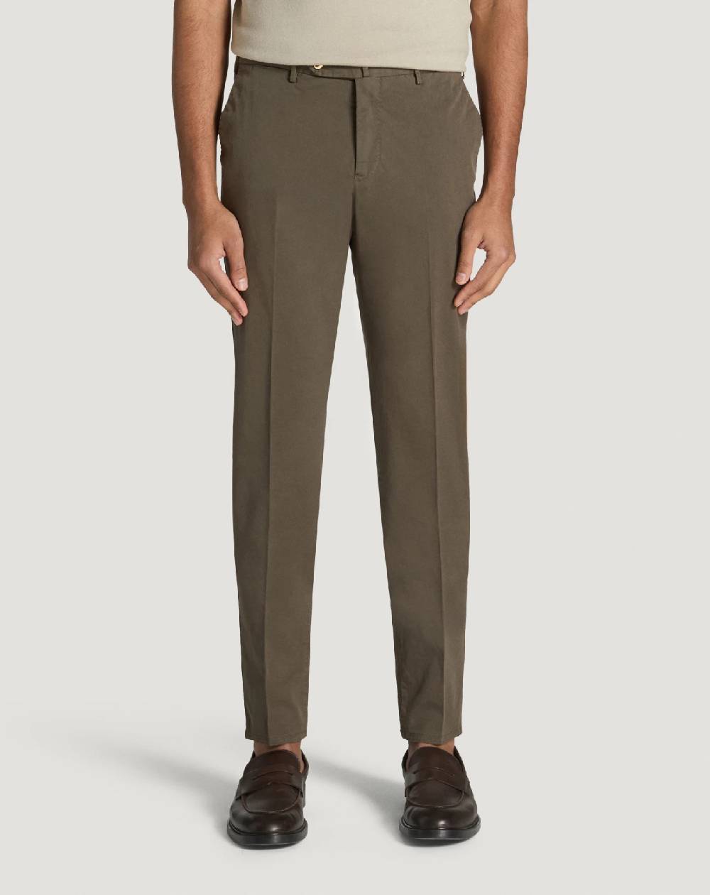 Pt Torino Pantaloni Slim in gabardina stretch Italy
