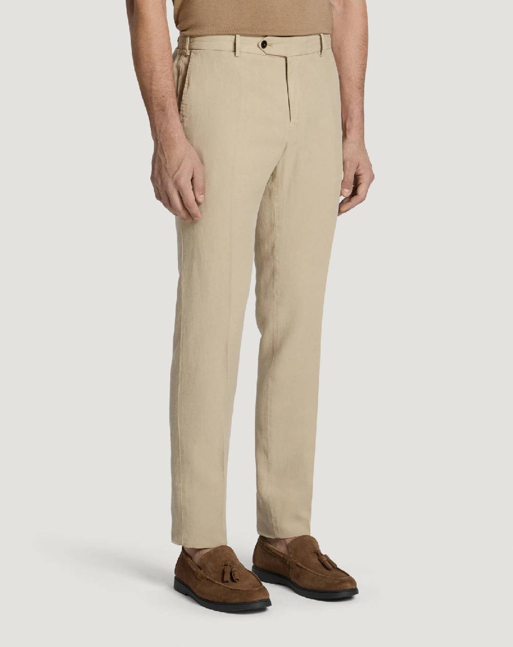 Pt Torino Pantaloni Slim in cotone e lino batavia Shopping online