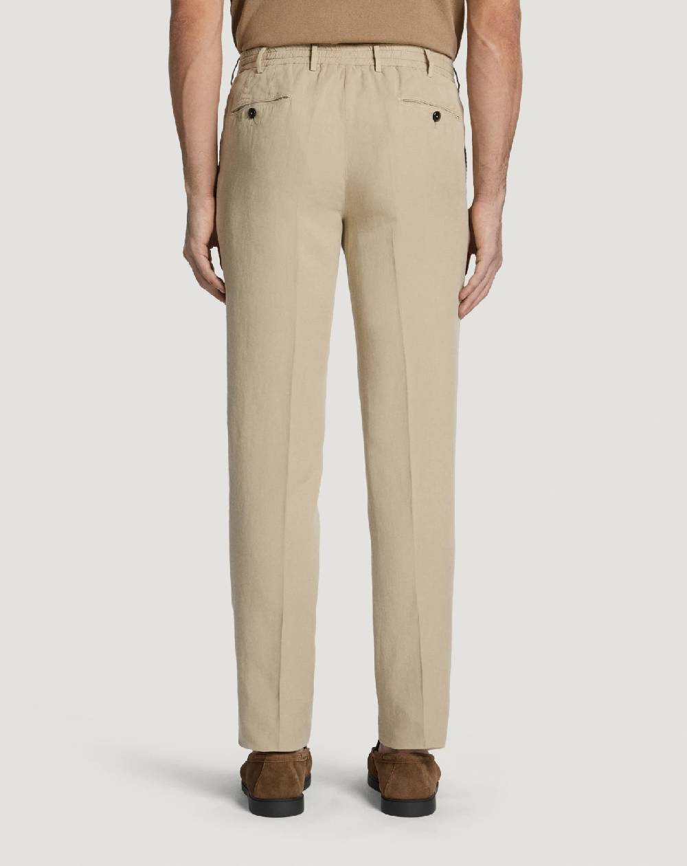 Pt Torino Pantaloni Slim in cotone e lino batavia Shopping online