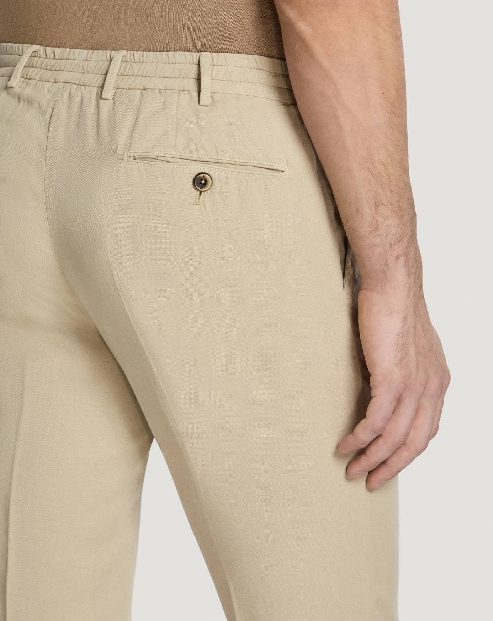 Pt Torino Pantaloni Slim in cotone e lino batavia Shopping online