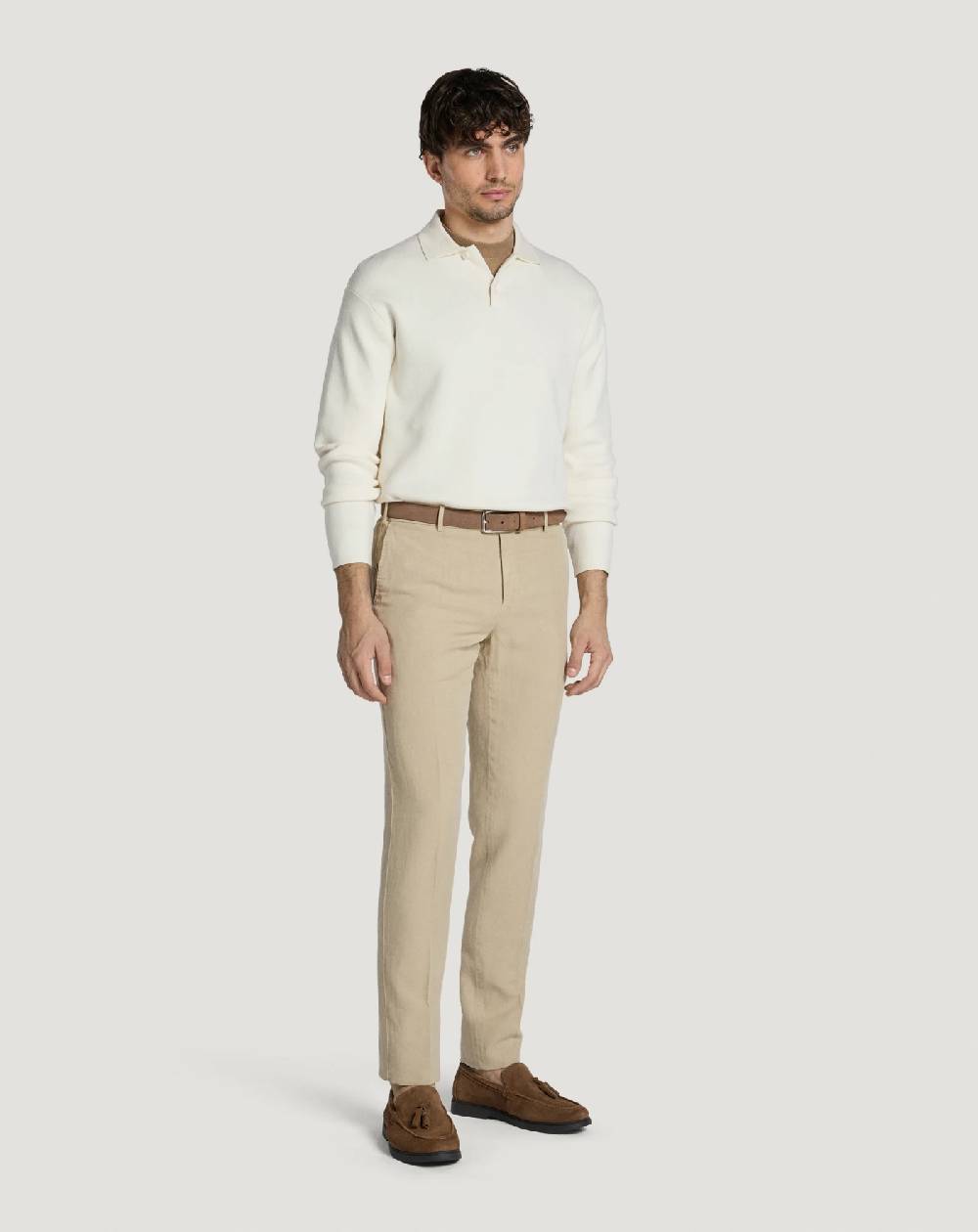 Pt Torino Pantaloni Slim in cotone e lino batavia Shopping online