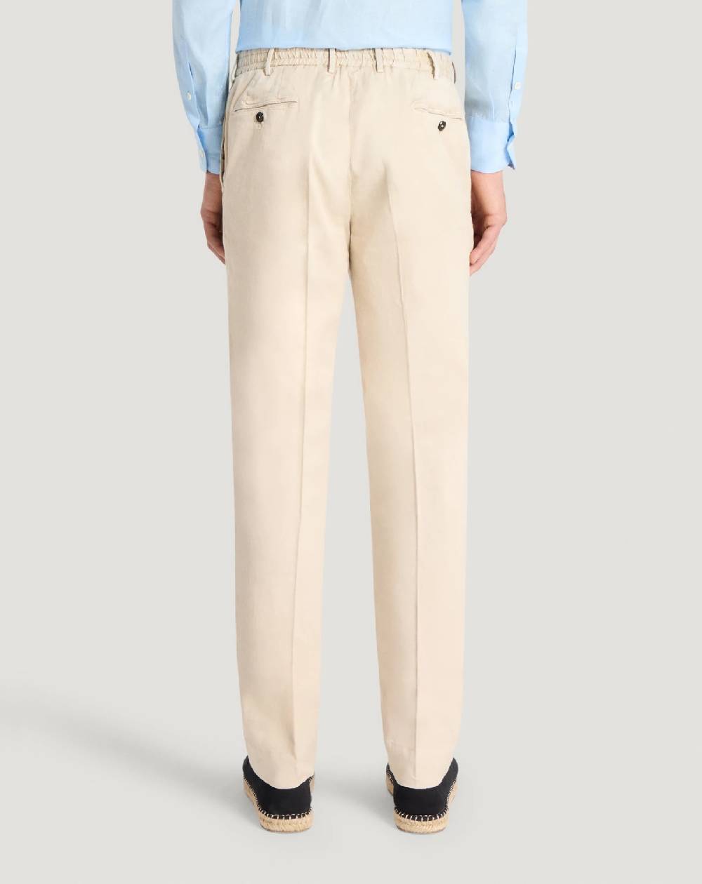 Pt Torino Pantaloni Slim in lino stretch délavé Offerta esclusiva