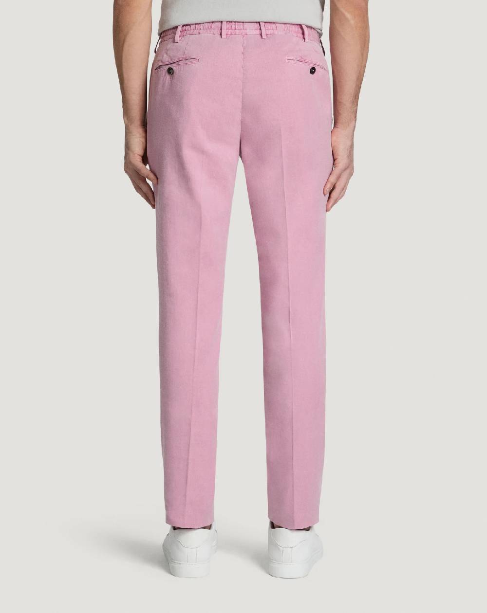 Pt Torino Pantaloni Slim in lino stretch délavé Online Outlet