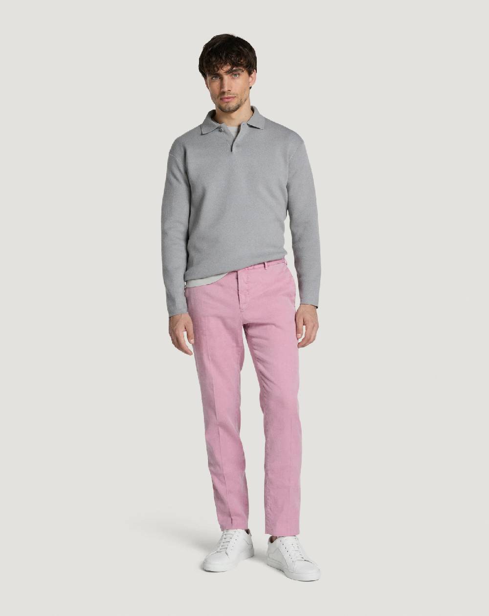 Pt Torino Pantaloni Slim in lino stretch délavé Online Outlet