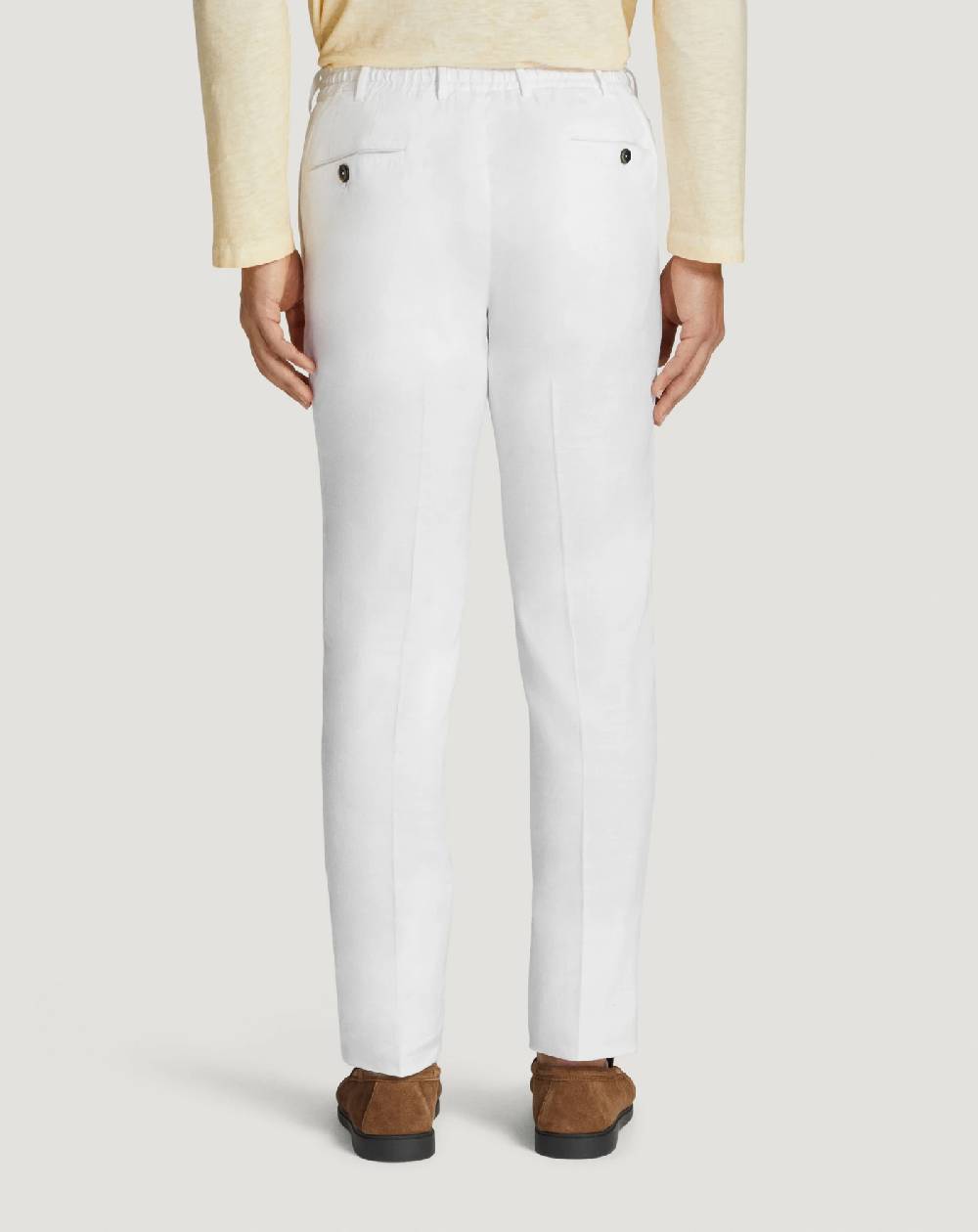 Pt Torino Pantaloni Slim in lino stretch délavé Grandi sconti