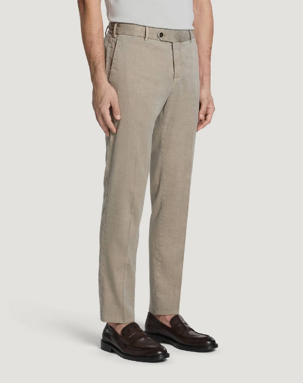 Pt Torino Pantaloni Slim in lino stretch délavé Prezzo basso