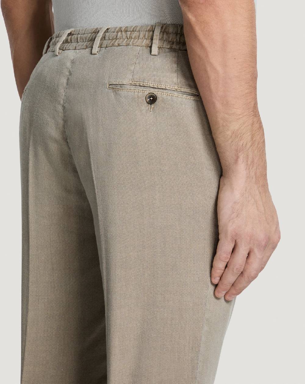 Pt Torino Pantaloni Slim in lino stretch délavé Prezzo basso