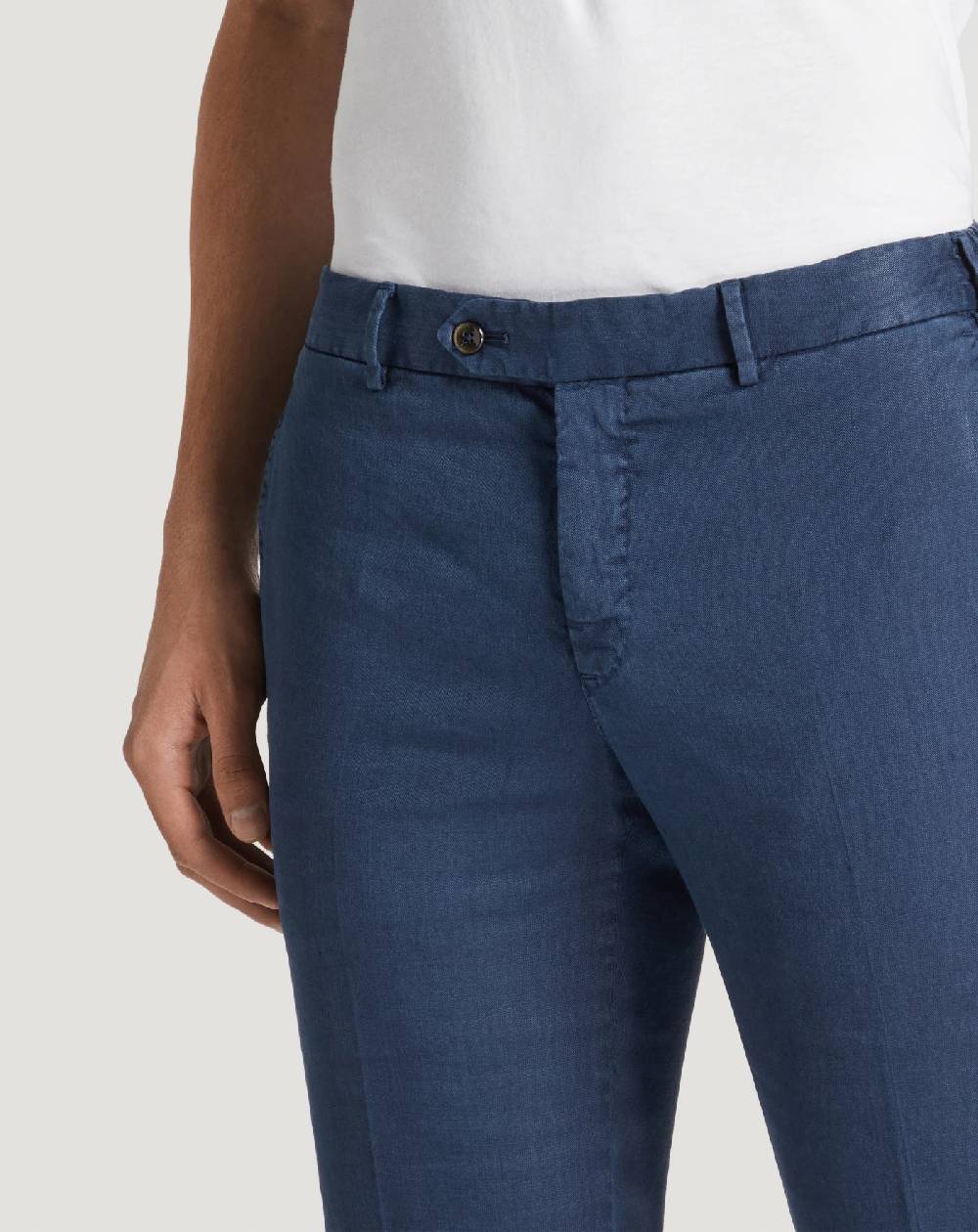 Pt Torino Pantaloni Slim in lino stretch délavé Offerta settimanale