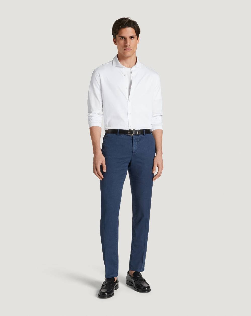 Pt Torino Pantaloni Slim in lino stretch délavé Offerta settimanale