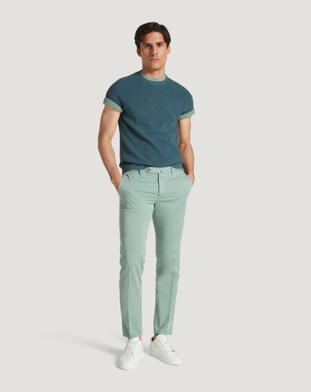Pt Torino Pantaloni Slim in silkochino Rilascio limitato