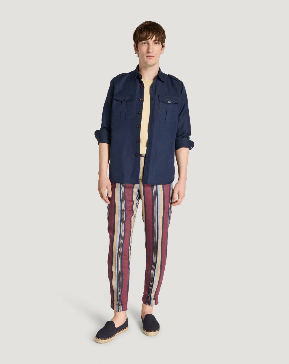 Pt Torino Pantaloni The Rebel in lino fluido Super sconto