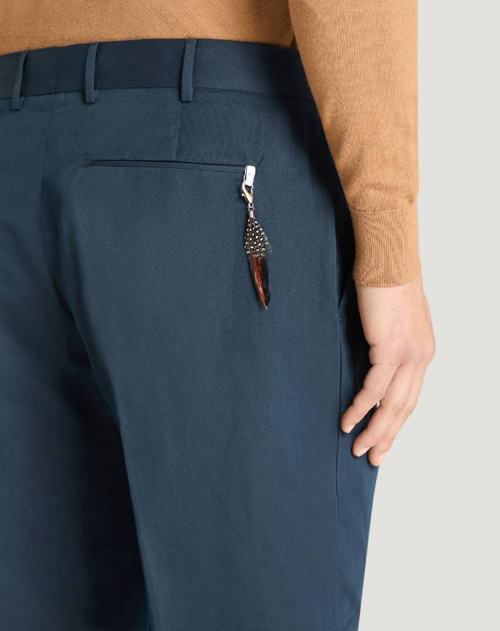 Pt Torino Pantaloni Rebel in gabardina di cotone e lino Black Friday Prezzi
