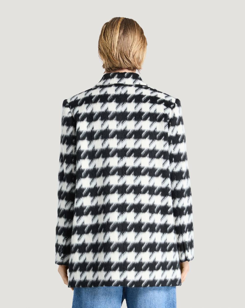 Pt Torino Cappotto in velour pied-de-poule Prezzo Ridotto