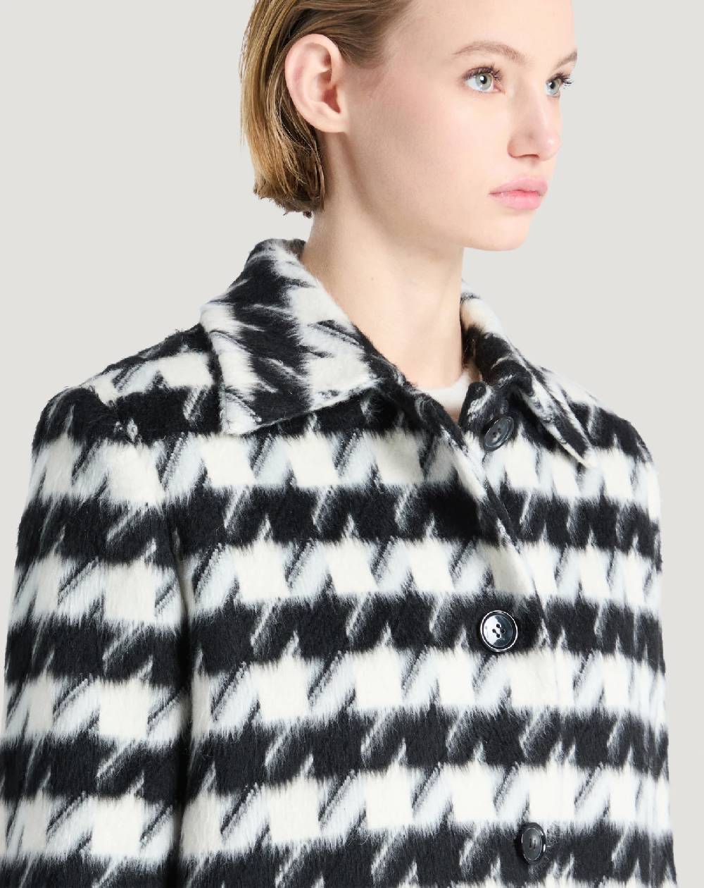 Pt Torino Cappotto in velour pied-de-poule Prezzo Ridotto