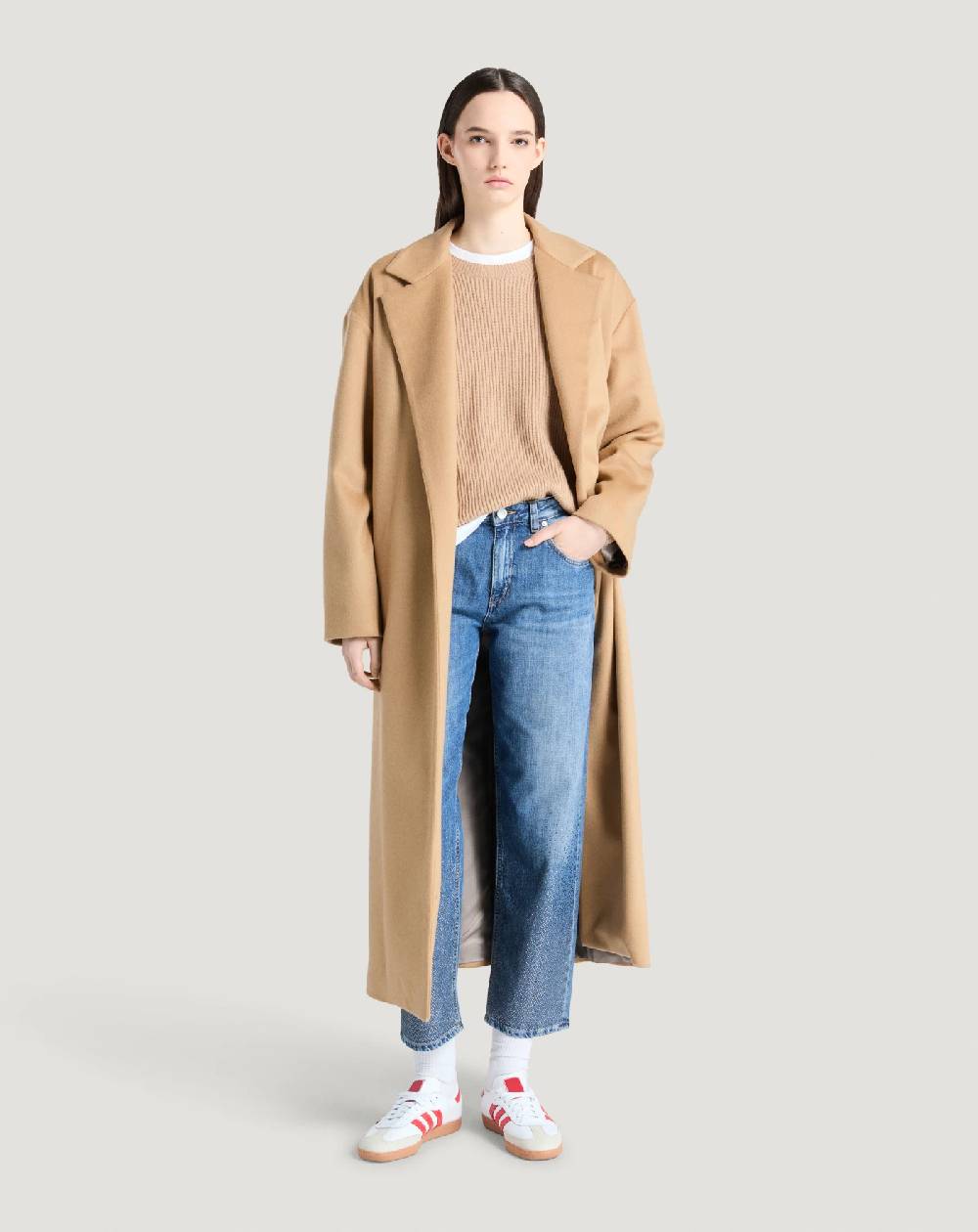 Pt Torino Cappotto in drap di lana e cachemire Sconto