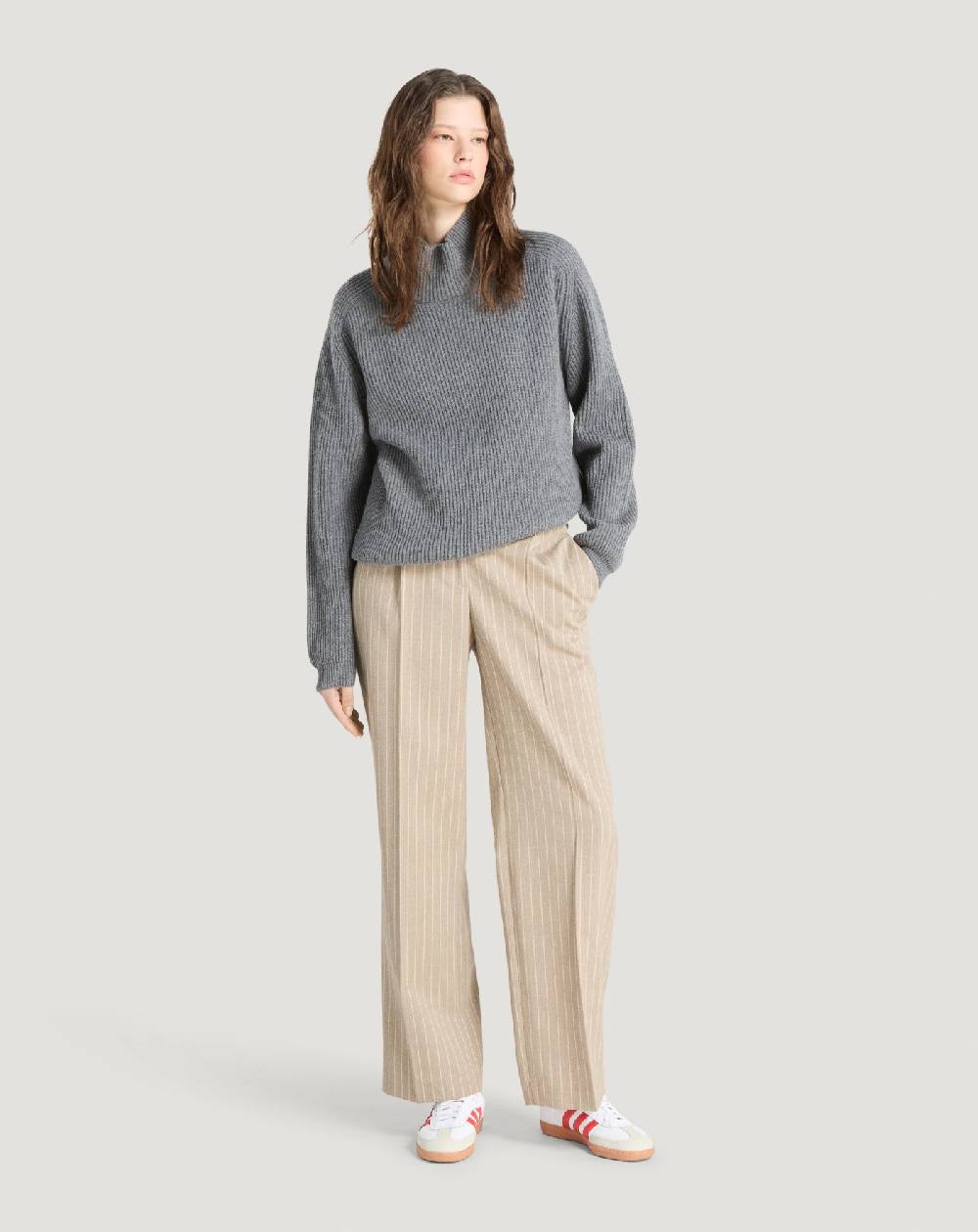 Pt Torino Pantaloni Isabel in lana mouliné Online