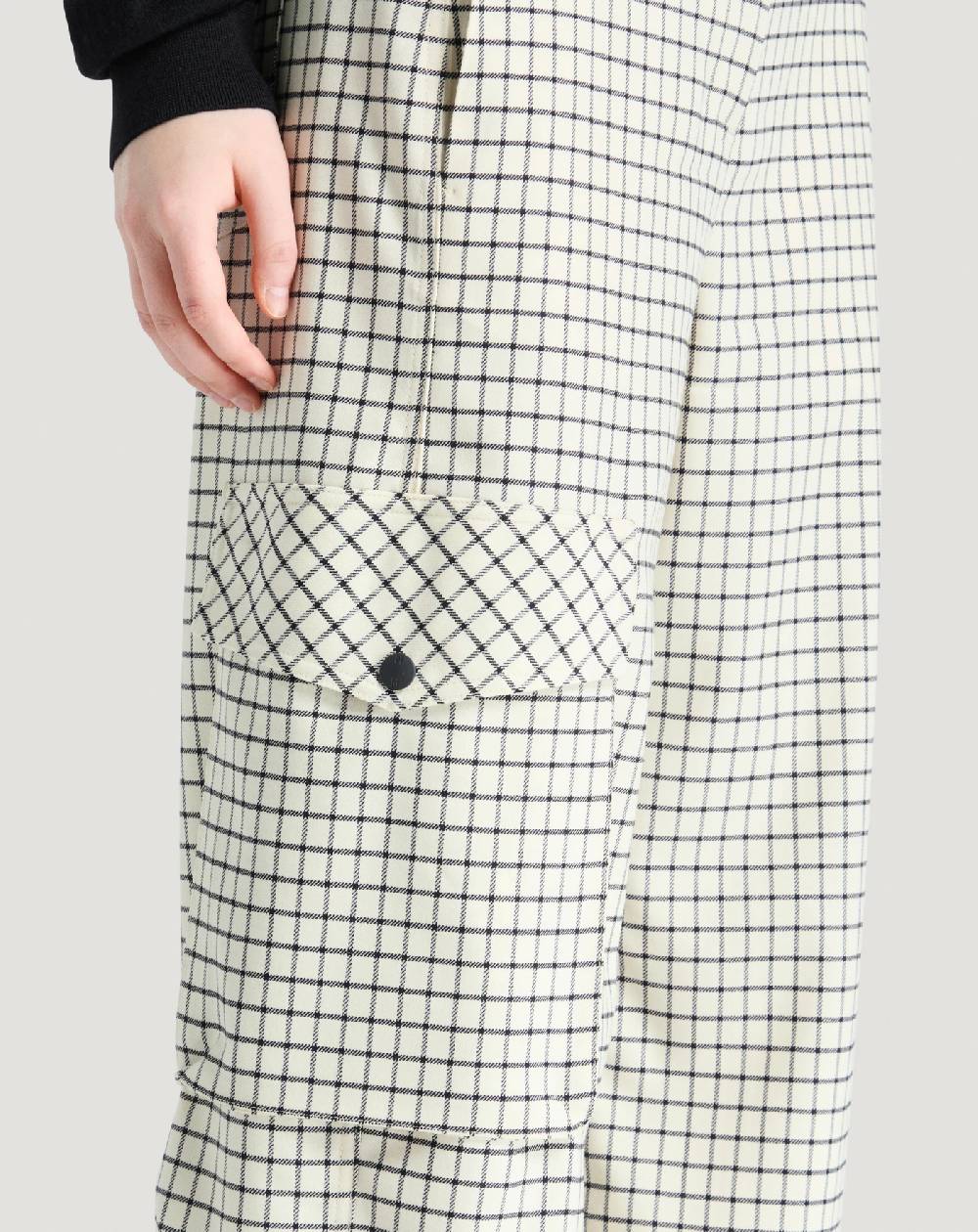 Pt Torino Pantaloni Giselle in lana stretch check Offerte