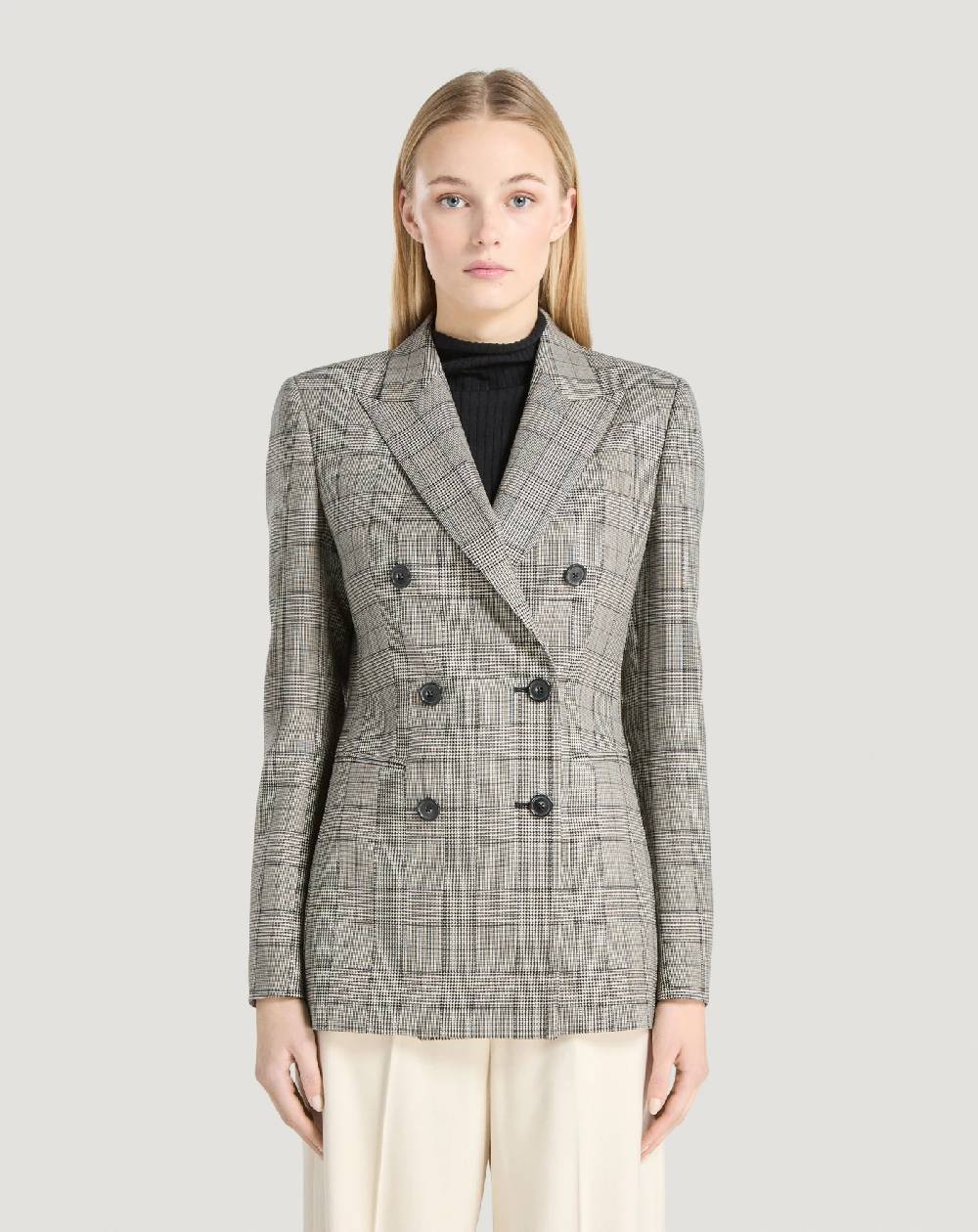 Pt Torino Blazer in lana check Saldi Di Fabbrica