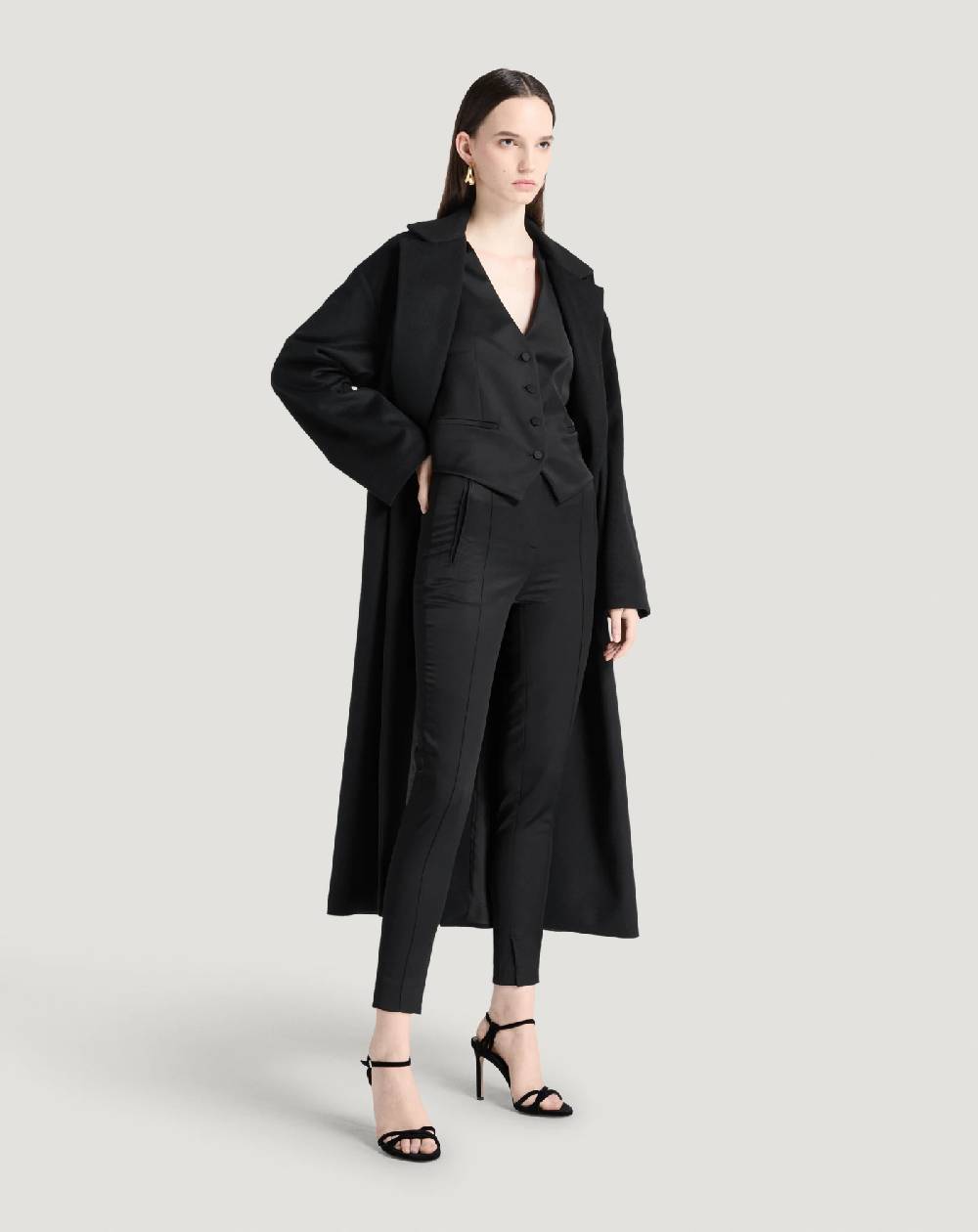 Pt Torino Pantaloni Frida in satin fluido Nuova