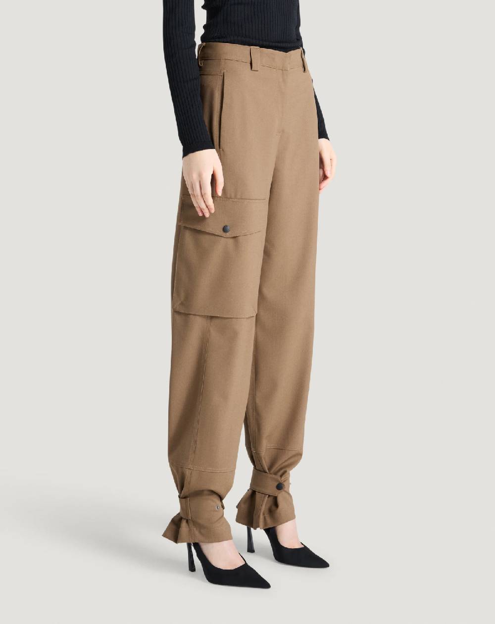 Pt Torino Pantaloni Giselle in tecno lana Spedizione gratuita