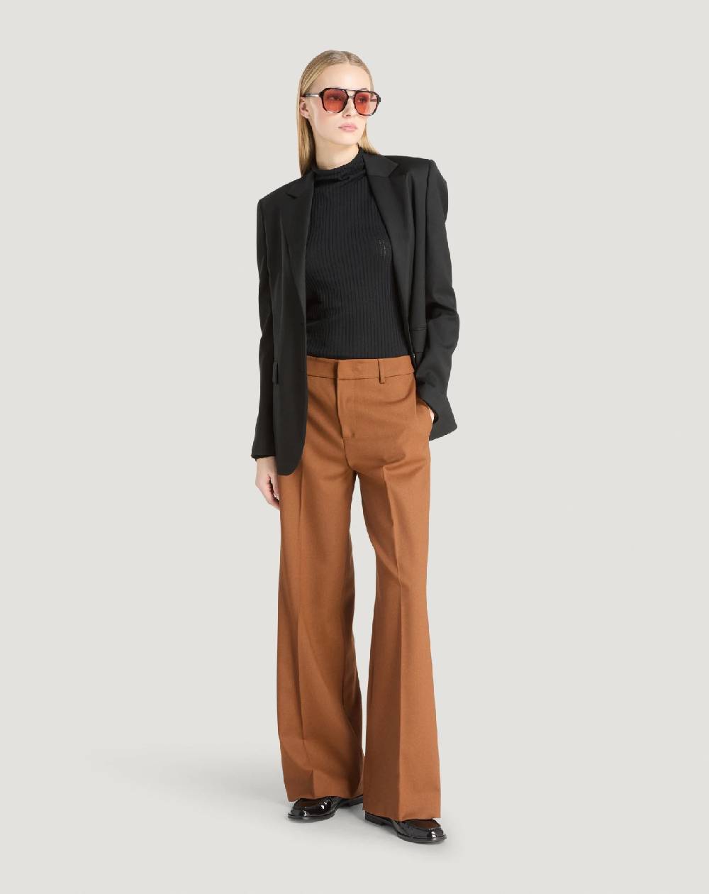 Pt Torino Pantaloni Lorenza in lana stretch Prezzo di fabbrica