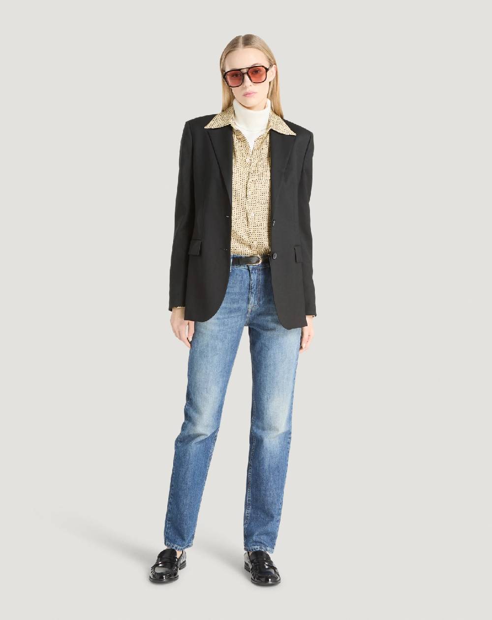 Pt Torino Blazer in twill di lana fluida Offerta speciale