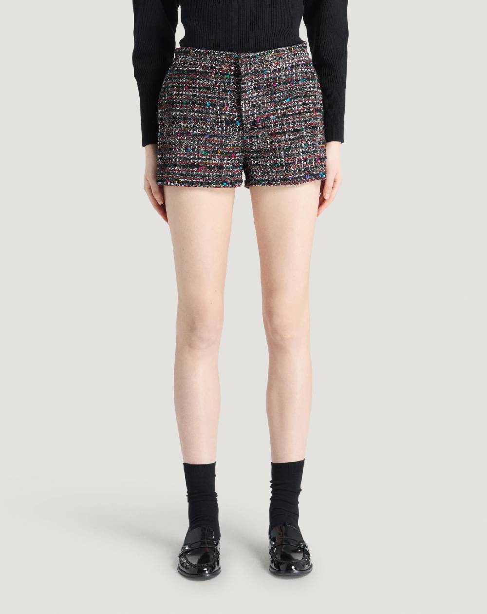 Pt Torino Shorts Julie in tweed multicolor Comprare a buon mercato