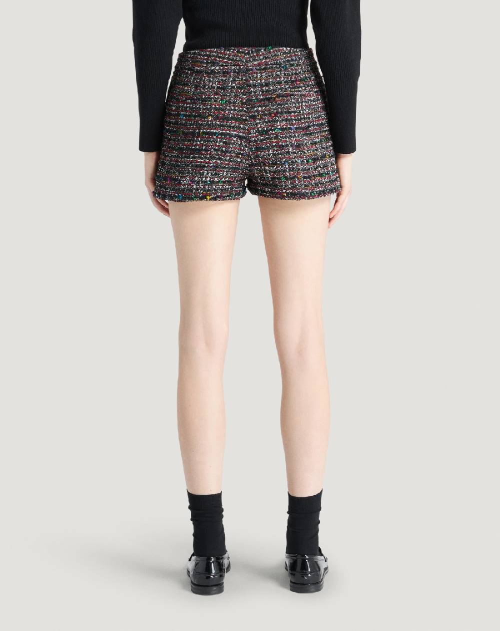 Pt Torino Shorts Julie in tweed multicolor Comprare a buon mercato