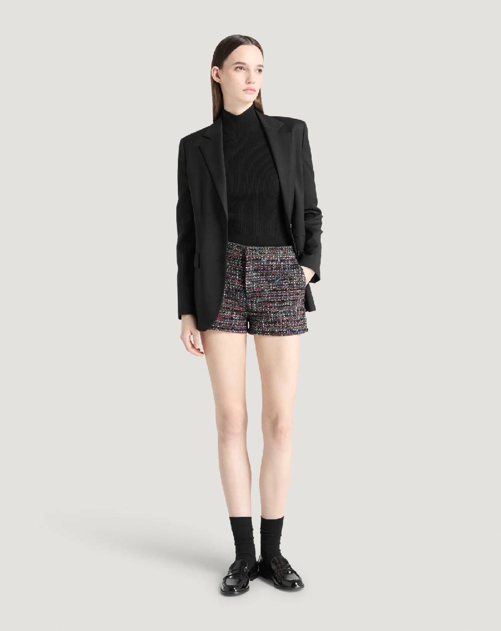 Pt Torino Shorts Julie in tweed multicolor Comprare a buon mercato