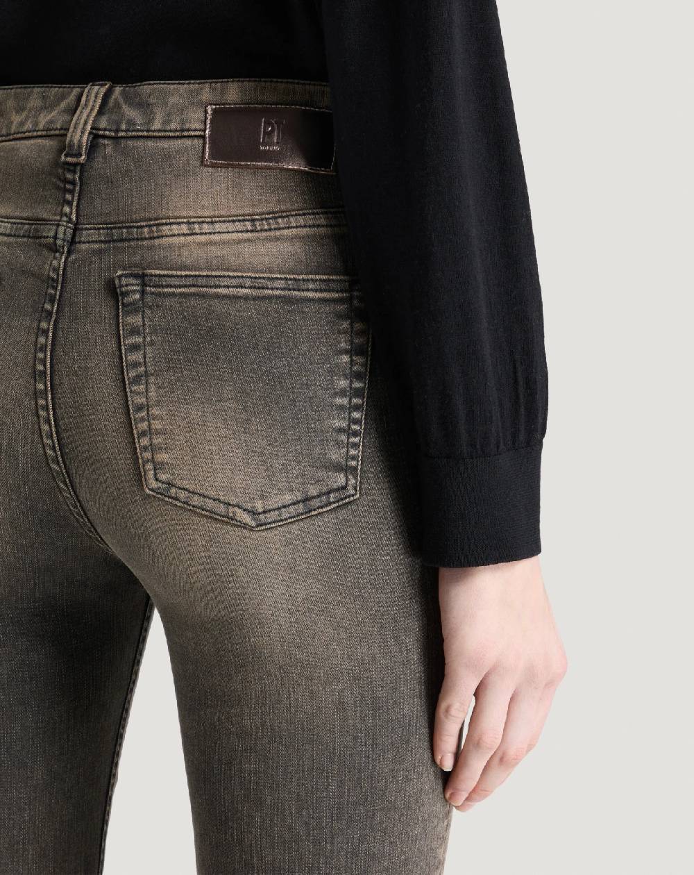 Pt Torino Jeans Kim in black denim stretch Flash Sale