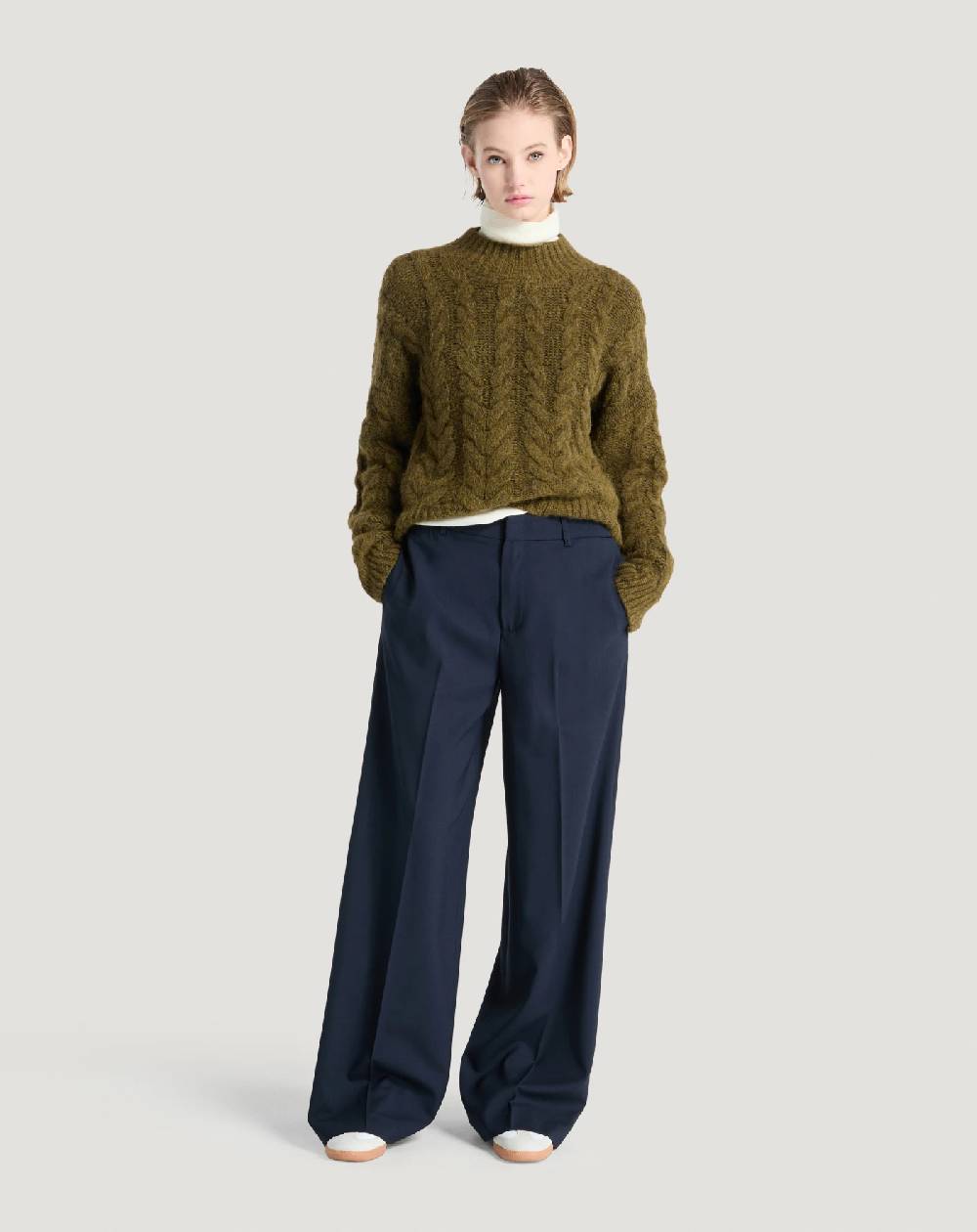 Pt Torino Pantaloni Lorenza in lana Black Friday