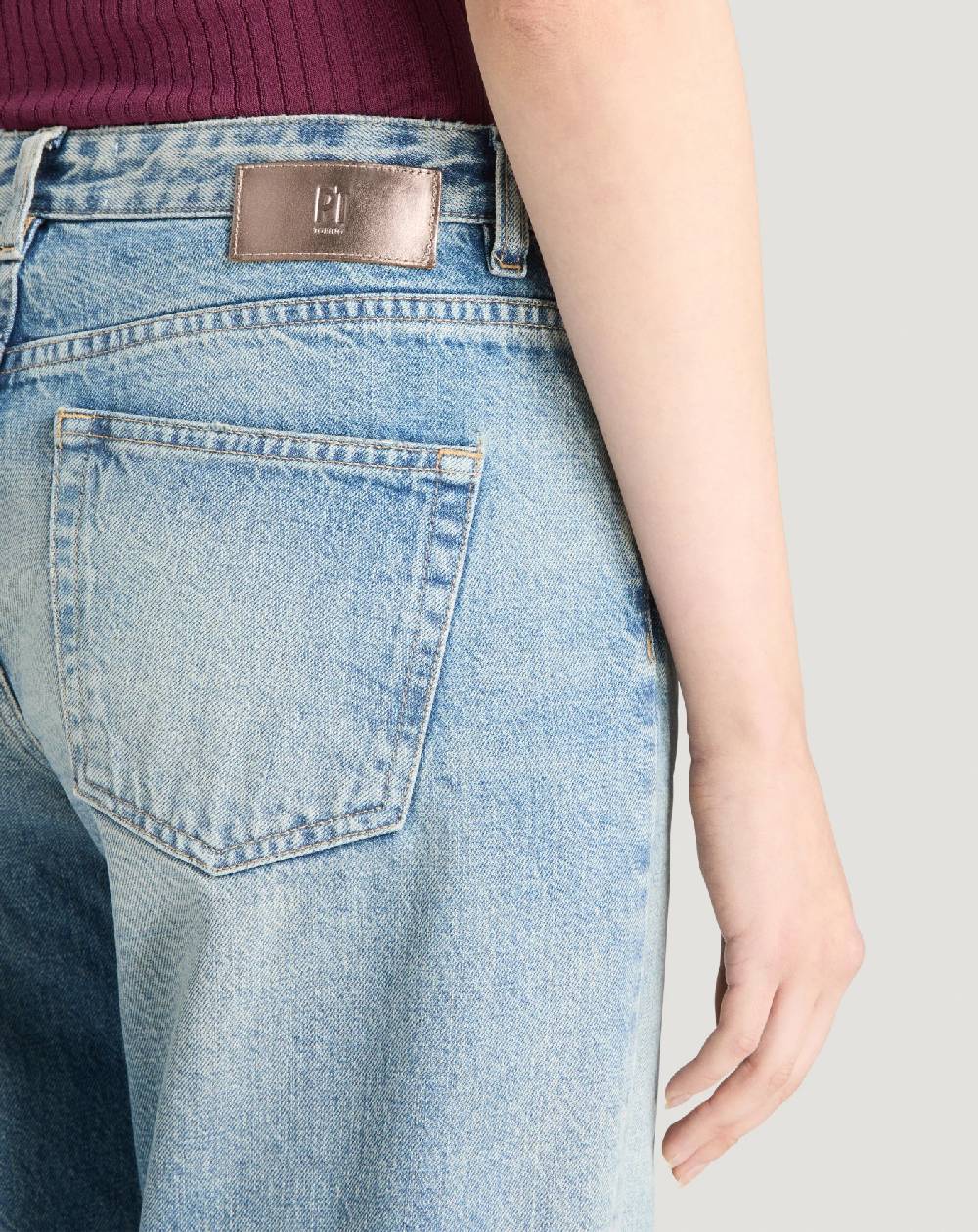 Pt Torino Jeans Tina in denim indigo di cotone Offerta per la Festa della Mamma
