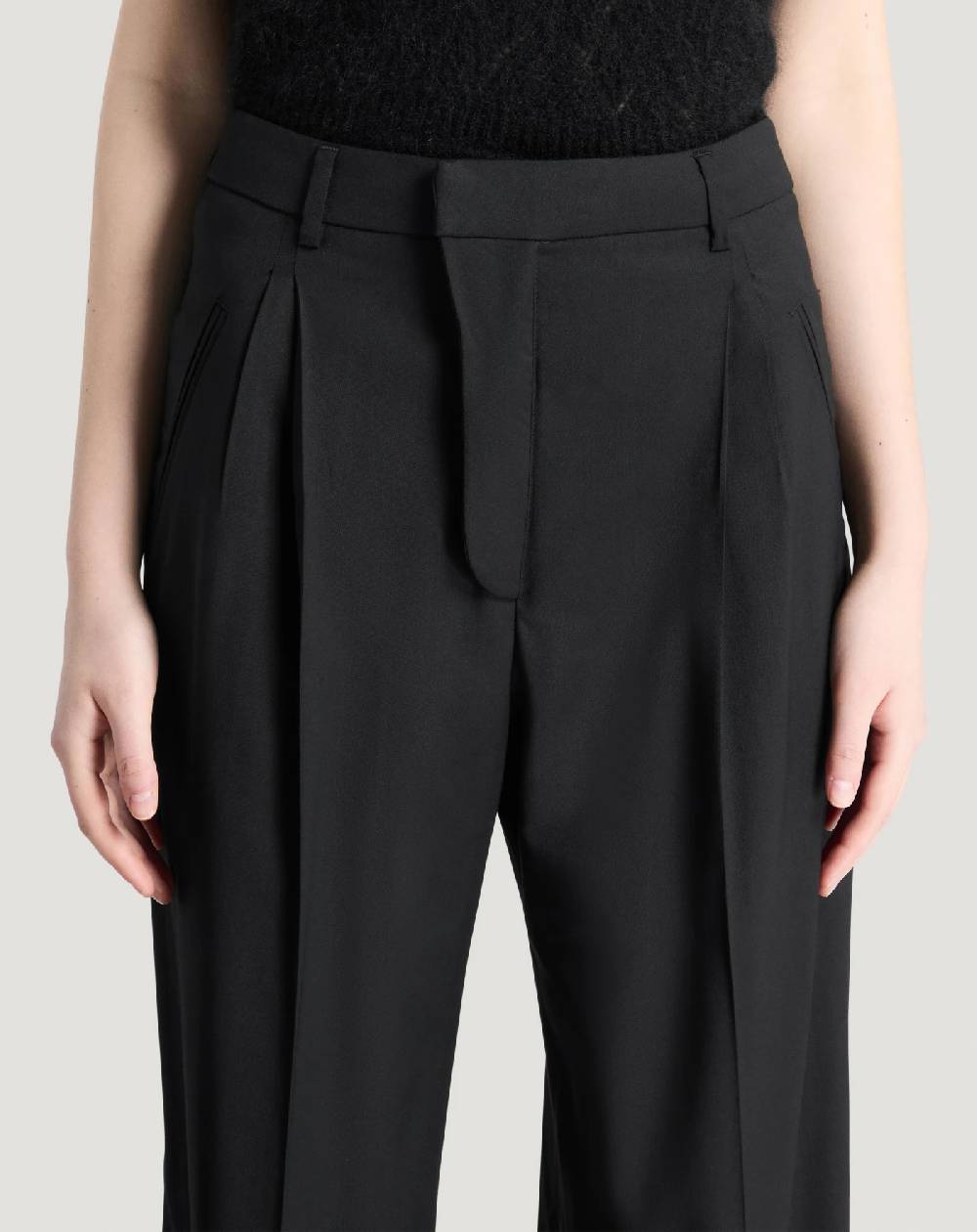 Pt Torino Pantaloni Vivian in twill di lana fluida Offerta Anniversario