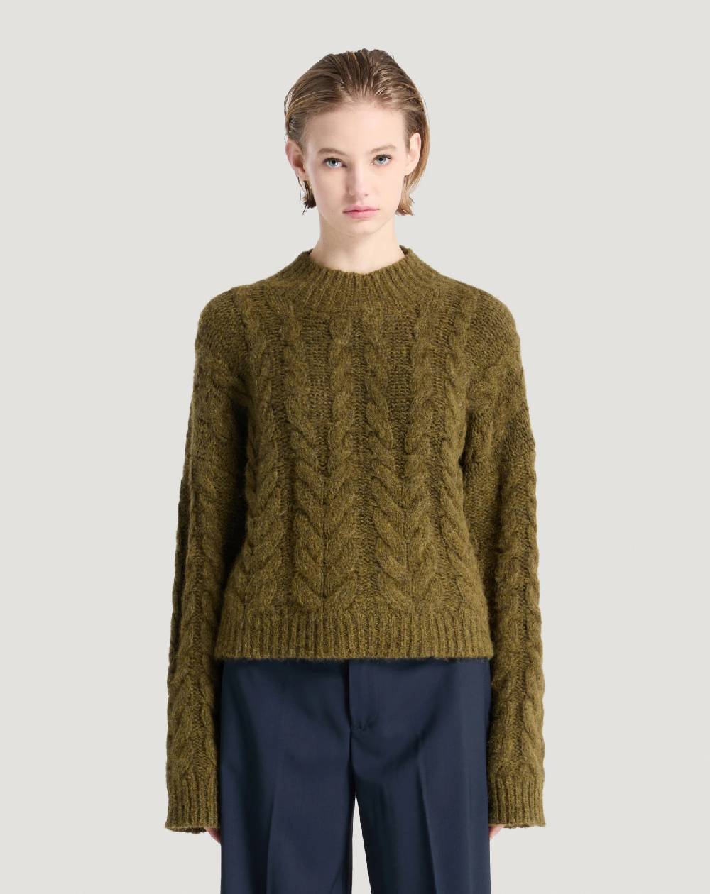 Pt Torino Maglia boxy in misto alpaca Smaltimento dello stoccaggio