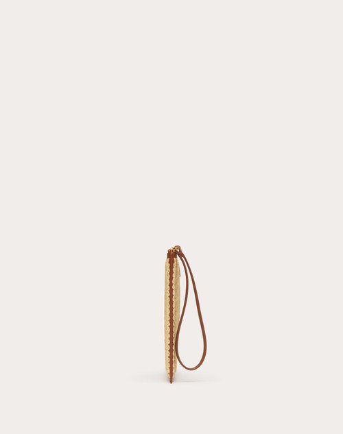 ﻿Red Valentino POCHETTE VLOGO SIGNATURE IN RAFIA In Vendita