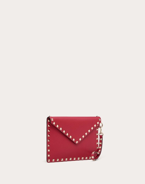 Red Valentino POUCH ROCKSTUD IN VITELLO GRANATO In Saldo