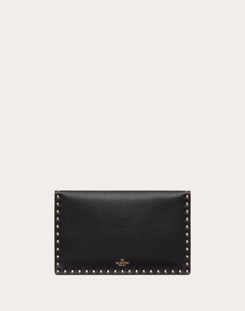 Red Valentino POUCH ROCKSTUD IN VITELLO GRANATO Italy