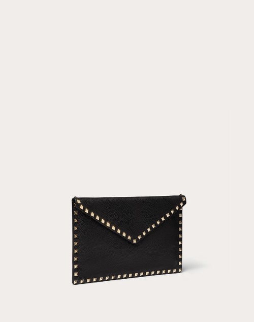 Red Valentino POUCH ROCKSTUD IN VITELLO GRANATO Italia