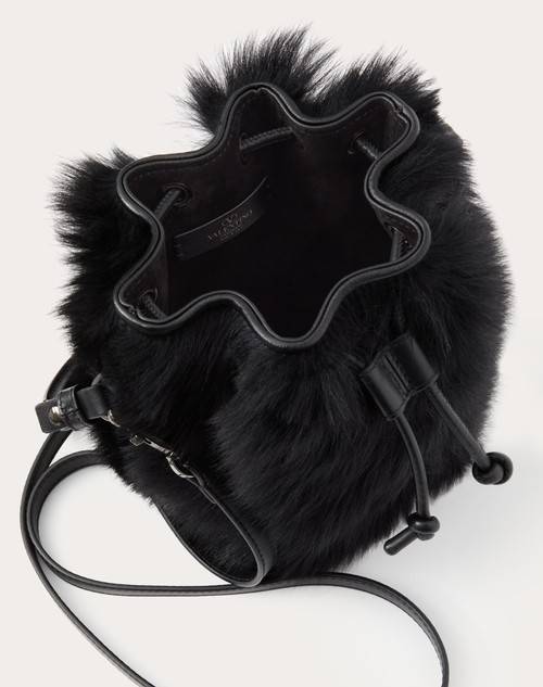 Red Valentino MINI BORSA A SECCHIELLO VLOGO SIGNATURE IN MONTONE Nuovo