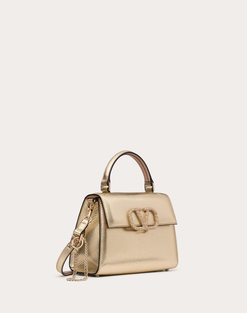 Red Valentino BORSA A MANO PICCOLA VALENTINO GARAVANI VSLING IN KARUNG METALLIZZATO Saldi