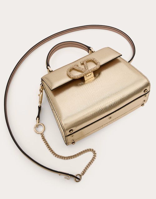 Red Valentino BORSA A MANO PICCOLA VALENTINO GARAVANI VSLING IN KARUNG METALLIZZATO Saldi