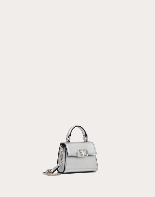 Red Valentino BORSA A MANO MICRO VSLING IN VITELLO GRANATO METALLIZZATO Moda