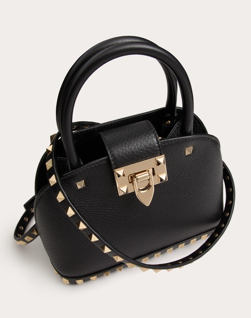 Red Valentino BORSA PICCOLA A MANO VALENTINO GARAVANI ROCKSTUD IN VITELLO GRANATO In Linea