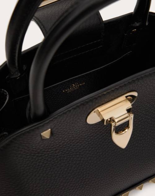 Red Valentino BORSA PICCOLA A MANO VALENTINO GARAVANI ROCKSTUD IN VITELLO GRANATO In Linea