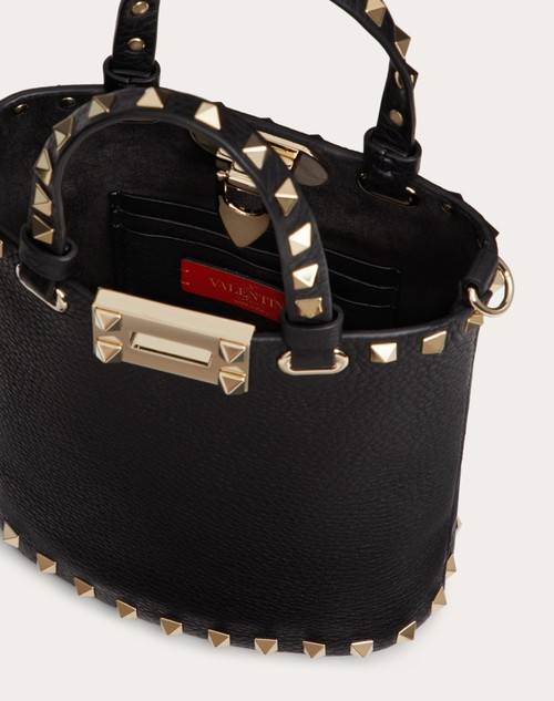 Red Valentino POUCH CON TRACOLLA ROCKSTUD IN VITELLO GRANATO Spedizione Gratuita