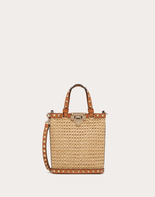 Red Valentino MINI BORSA CON TRACOLLA ROCKSTUD IN RAFIA Pezzi Unici