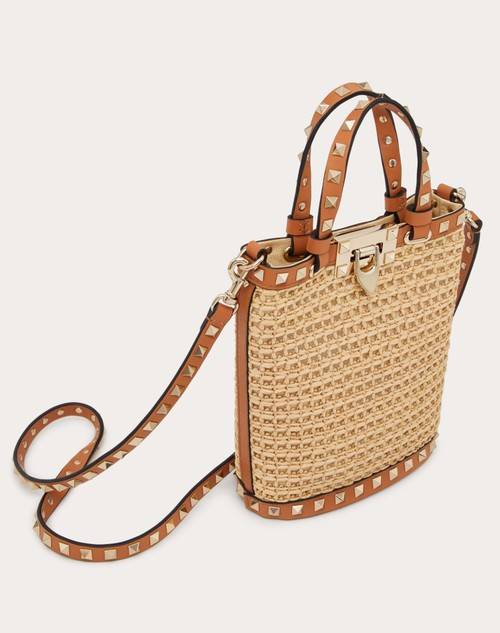 Red Valentino MINI BORSA CON TRACOLLA ROCKSTUD IN RAFIA Pezzi Unici